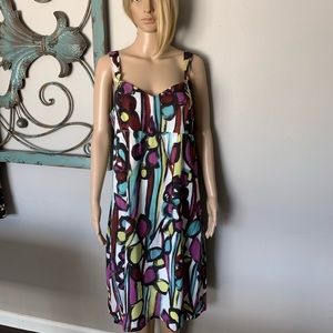 Tabitha Anthropologie Purple Floral Midi Dress